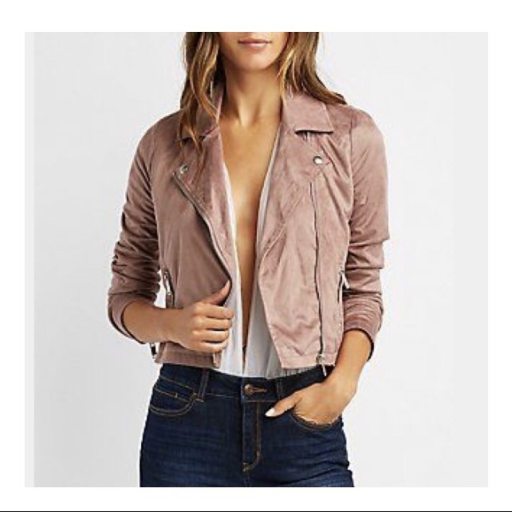 Faux suede moto jacket - HP